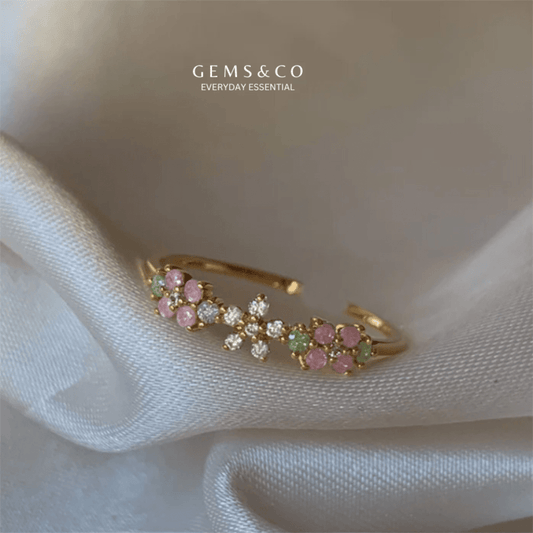 Floral Adjustable Ring