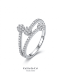 Celestia Triple Bloom Zircon Ring