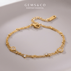 Dainty Gold Plated Zircon Braclet