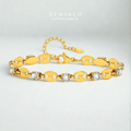 Gilded Grace Oval — Gold Plated Oval Link Chain Bracelet