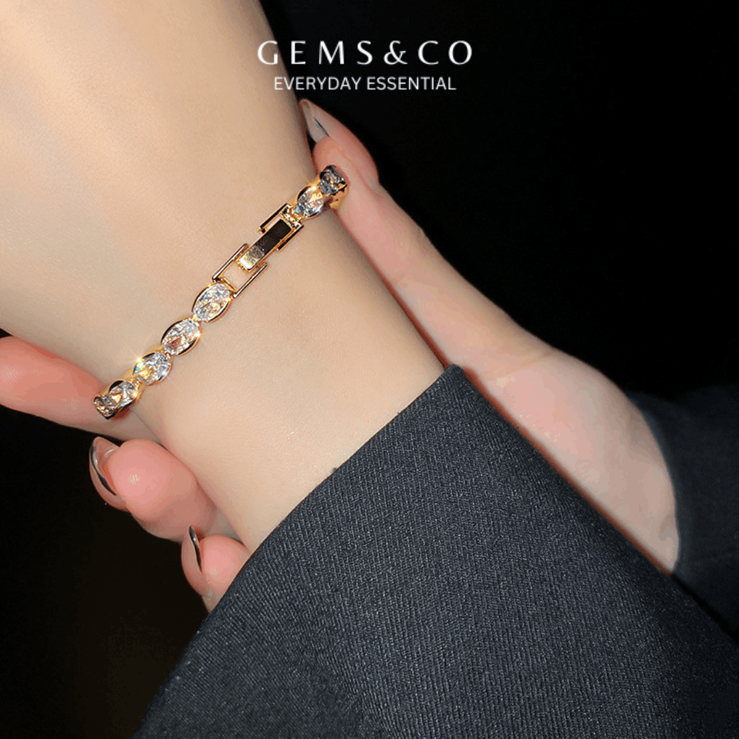 Oval Crystal Braclet