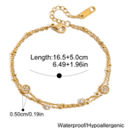 Dainty Gold Plated Zircon Braclet