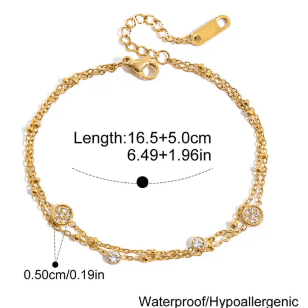 Dainty Gold Plated Zircon Braclet