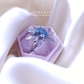 Aqua Blossom Flower Ring