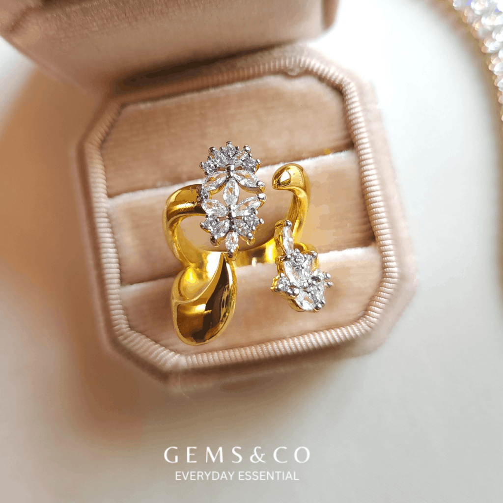 Flora Spark Adjustable Ring