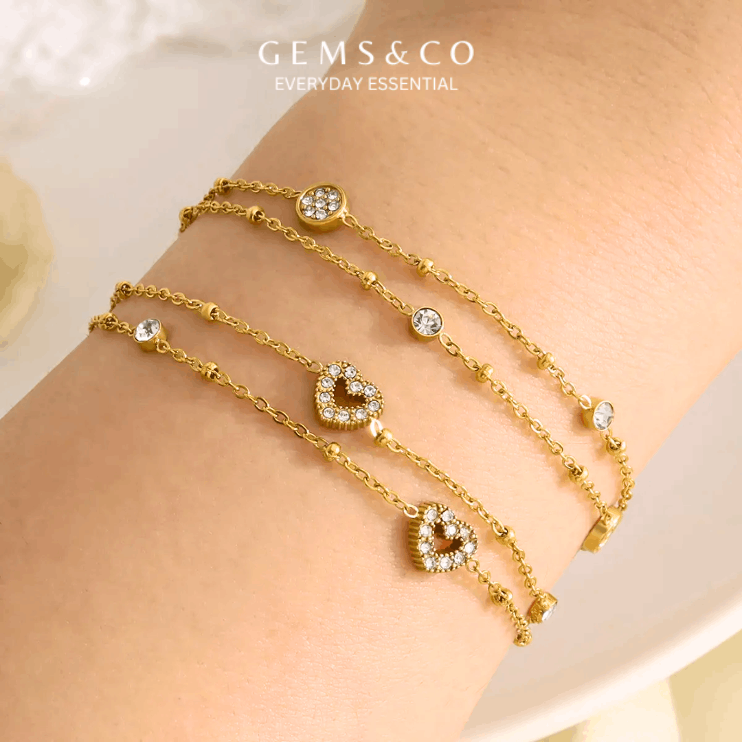 Dainty Gold Plated Zircon Braclet