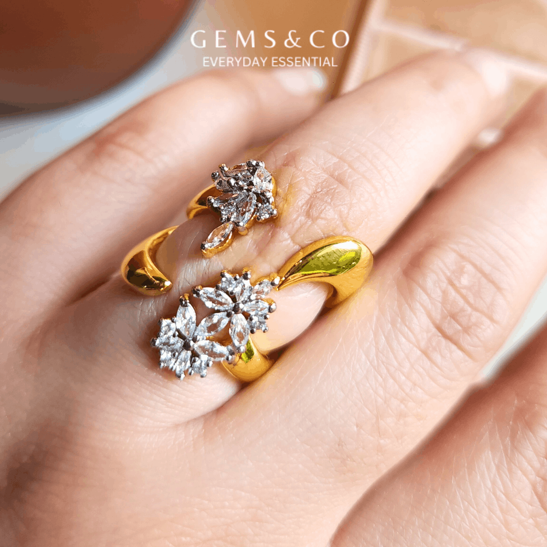 Flora Spark Adjustable Ring