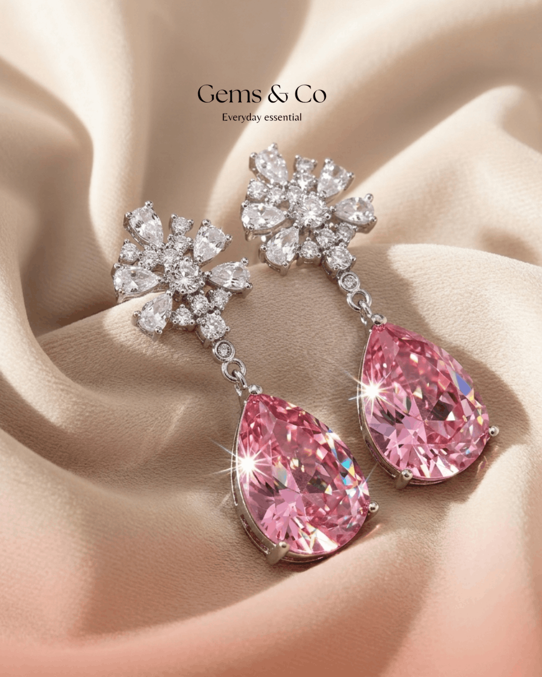 Pink Glimmer Earrings