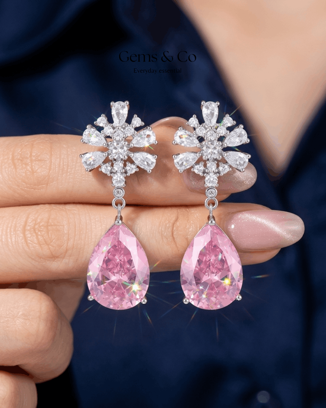 Pink Glimmer Earrings