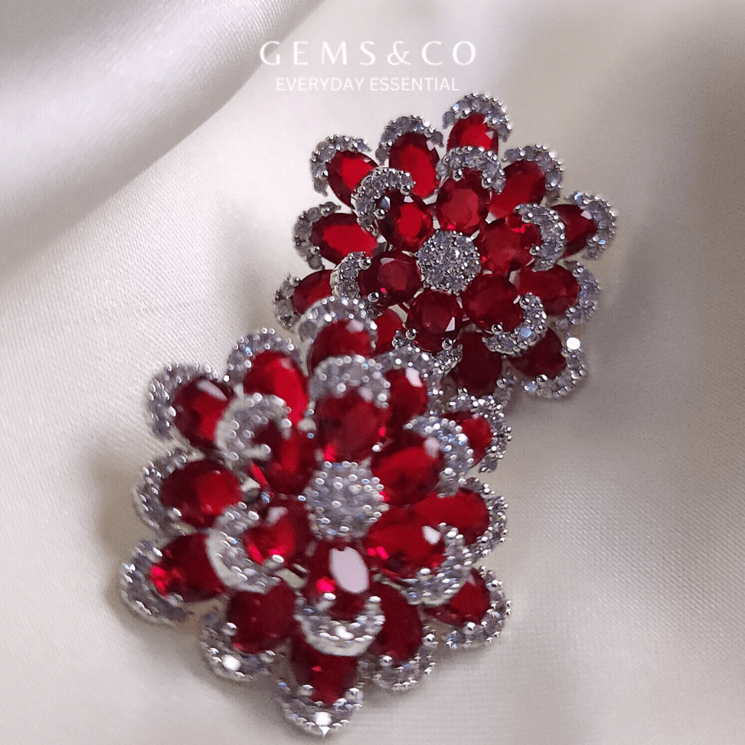 Sparkling flower Cut (RUBBY)