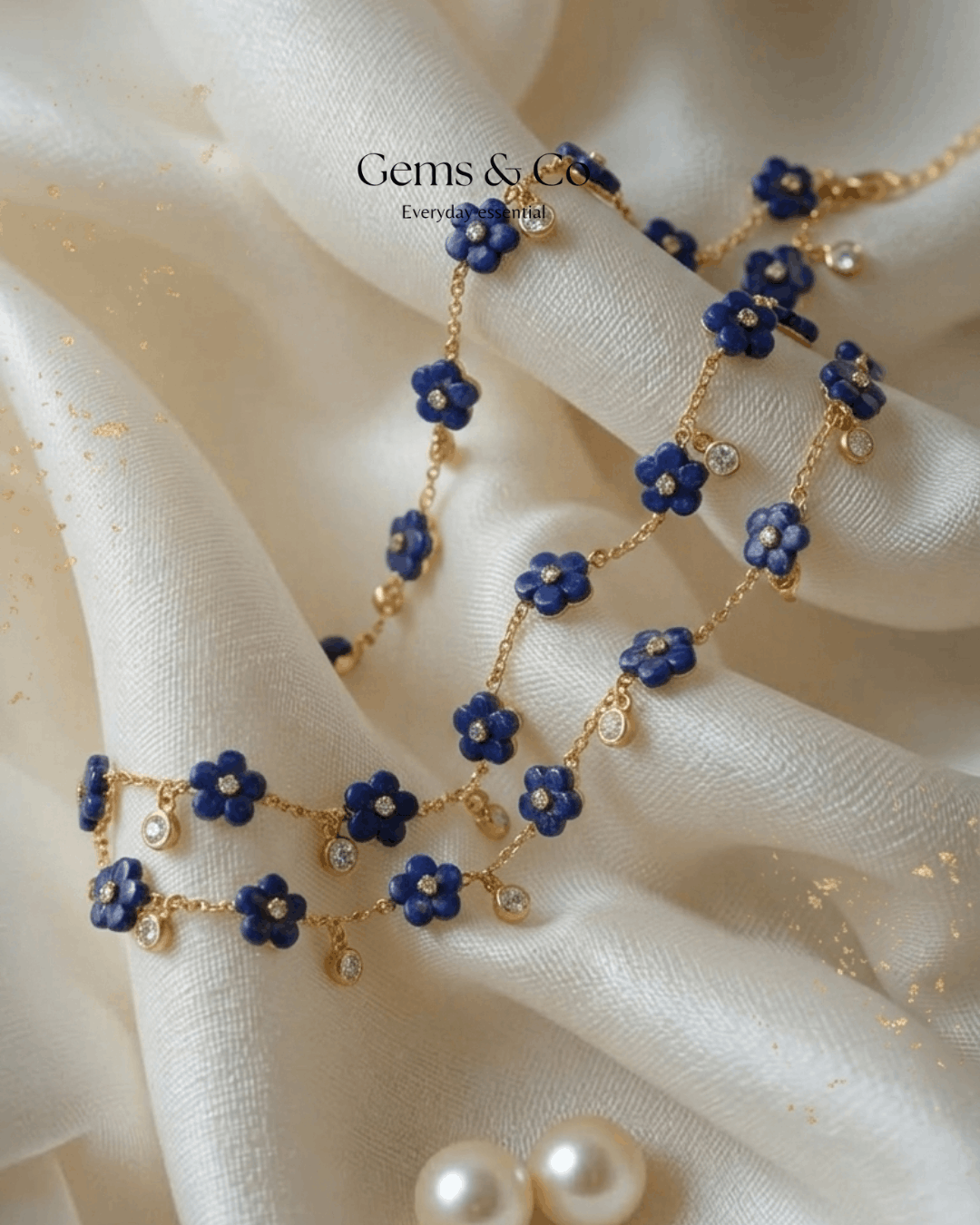Gold Floral Chain Bracelet – Adjustable