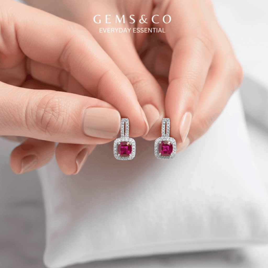 Ruby Royale Zircon Studs