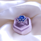 CZ Royal Blue Adjustable Ring