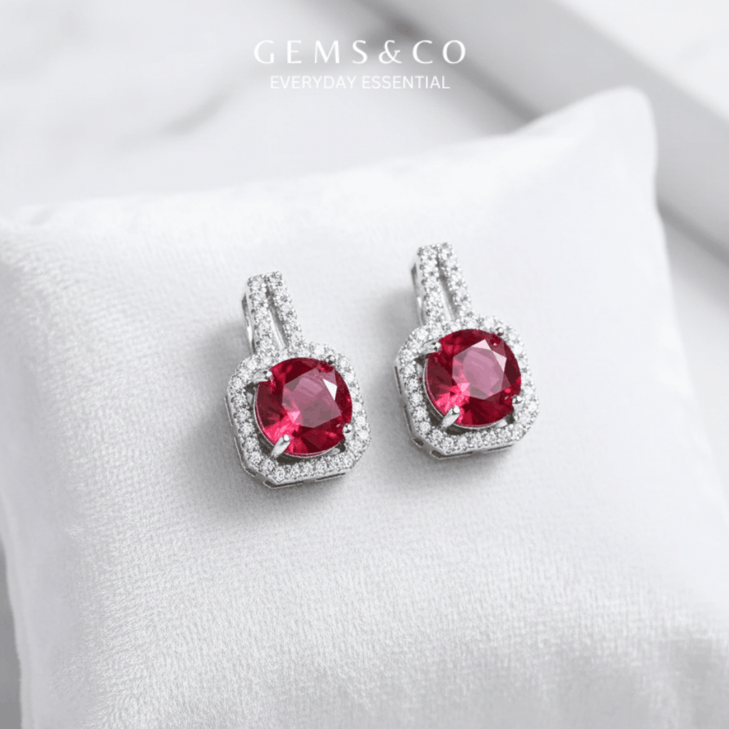 Ruby Royale Zircon Studs