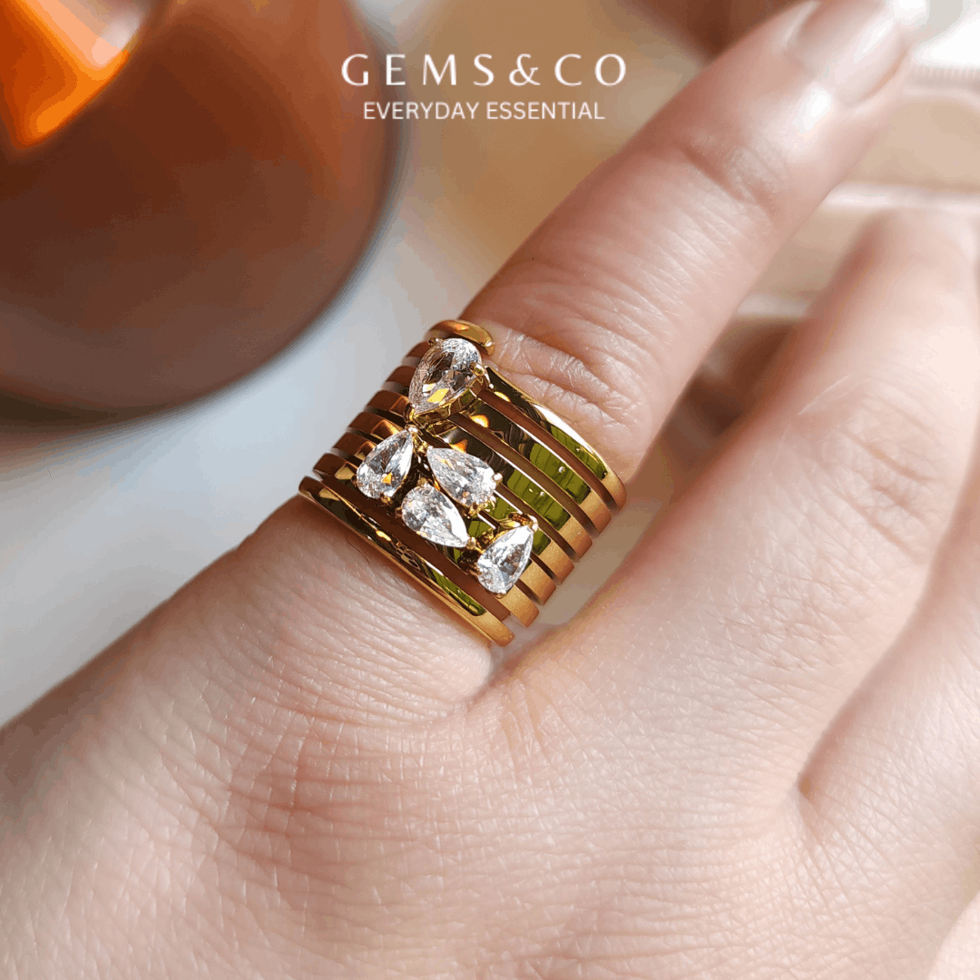 Nova Stack Gold Ring