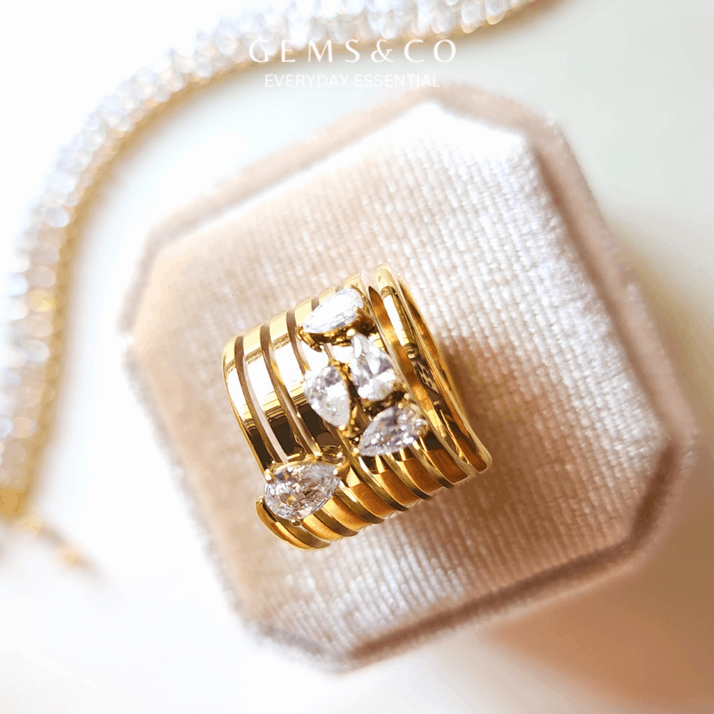 Nova Stack Gold Ring