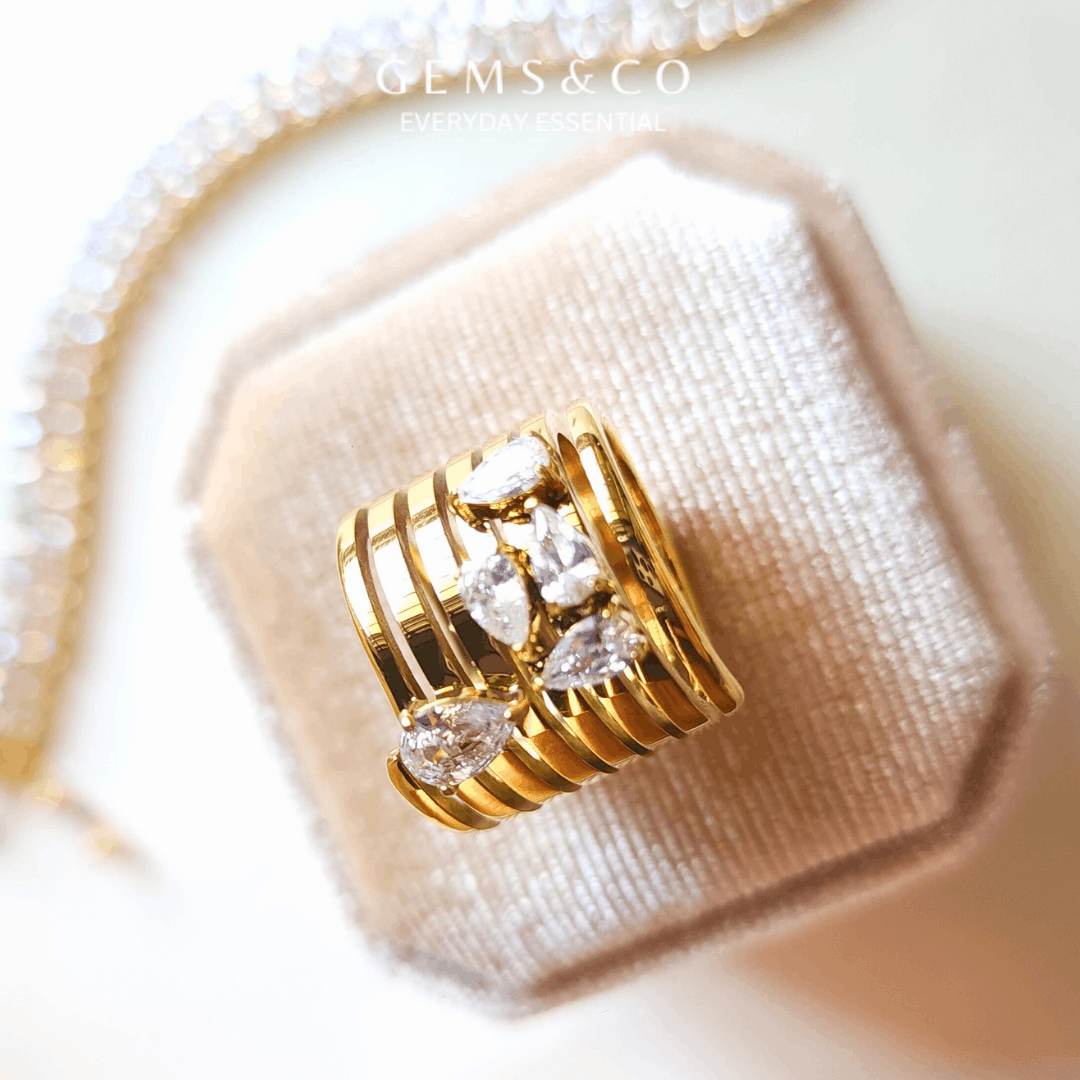 Nova Stack Gold Ring