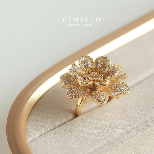 Florel Statement Adjustable Ring