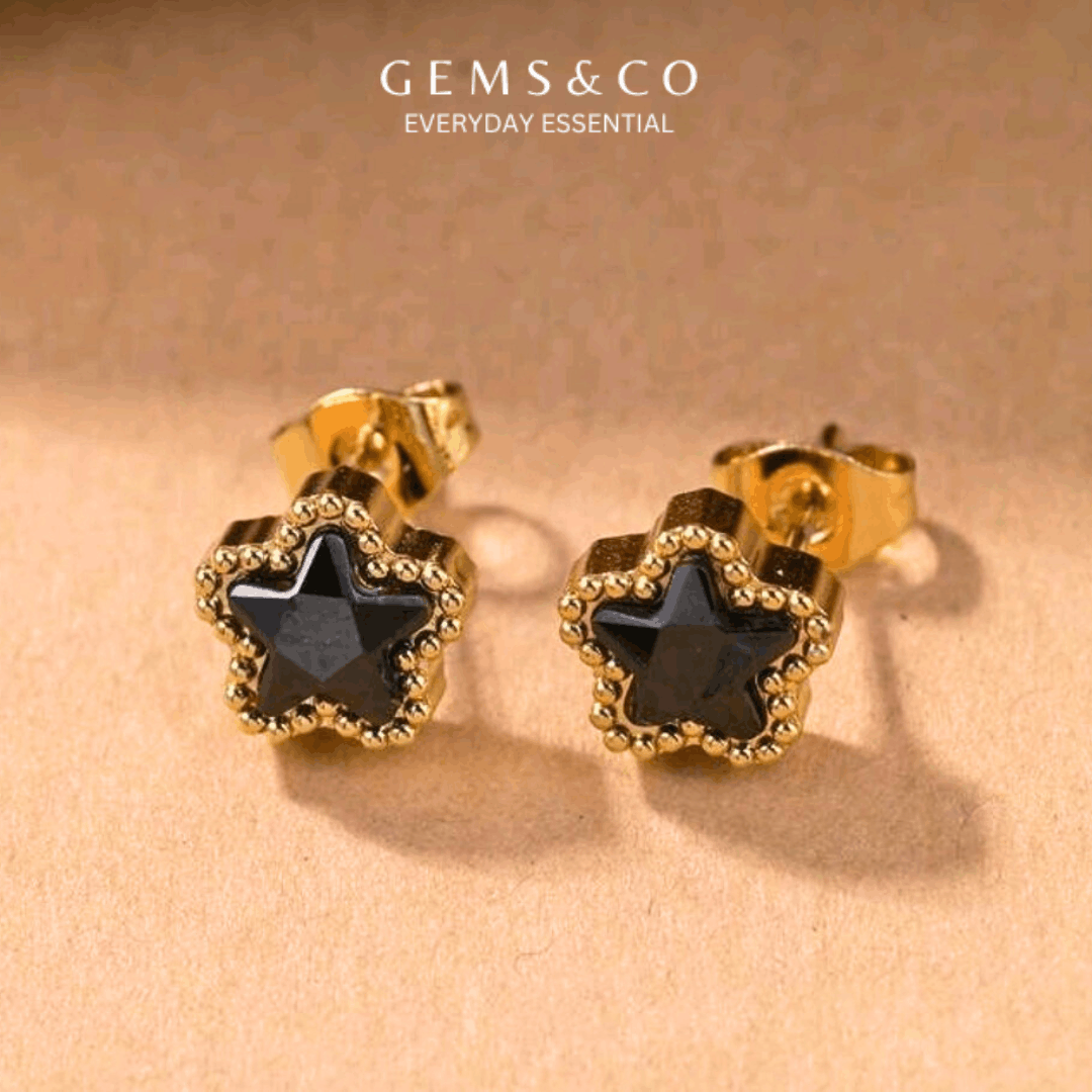 Black Starlet Mini Studs