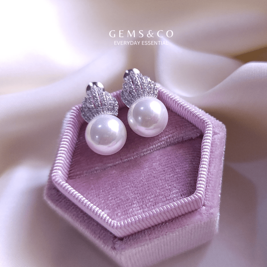 Shell Pearl Studs