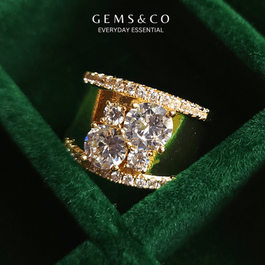 Luxe Prism Gold Ring