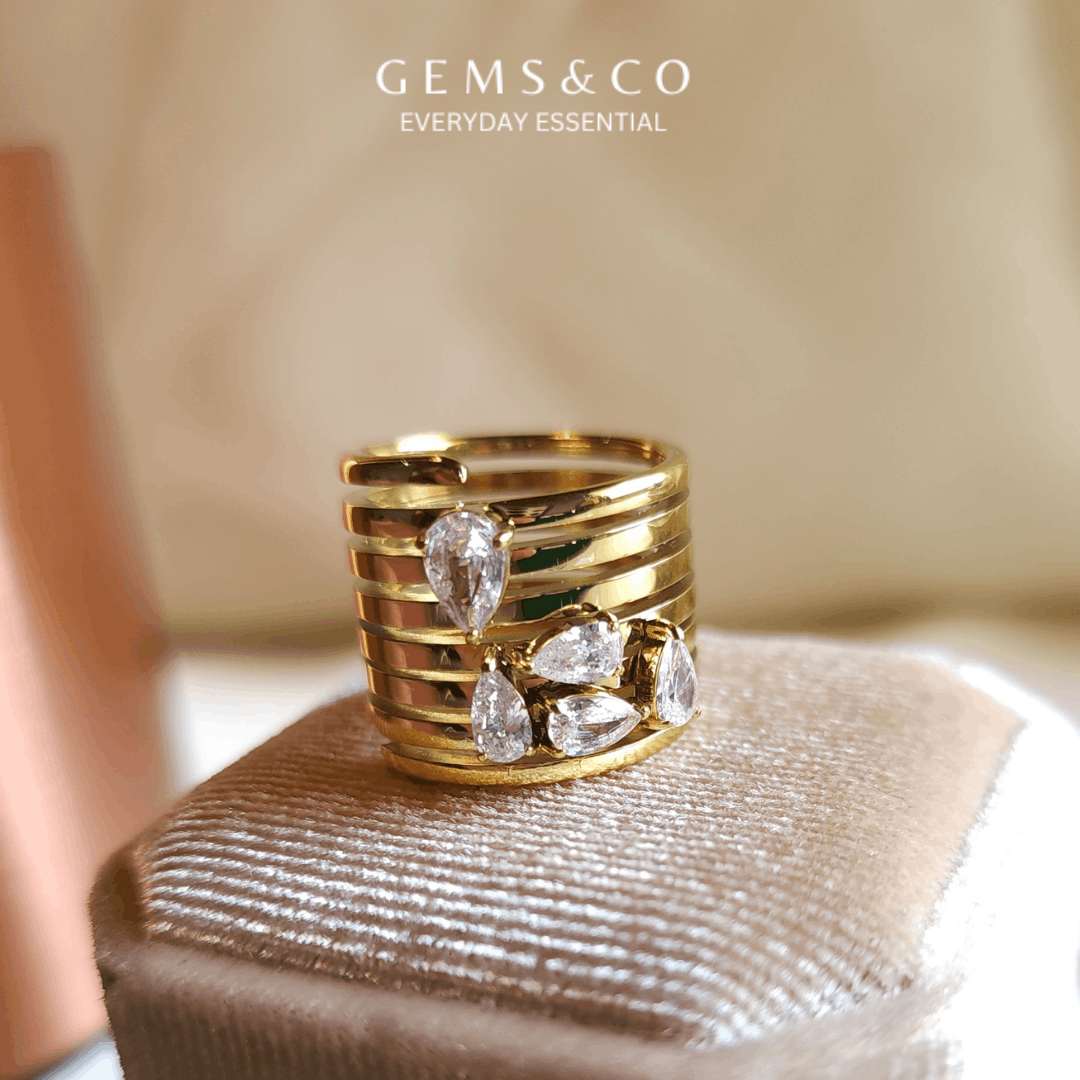 Nova Stack Gold Ring