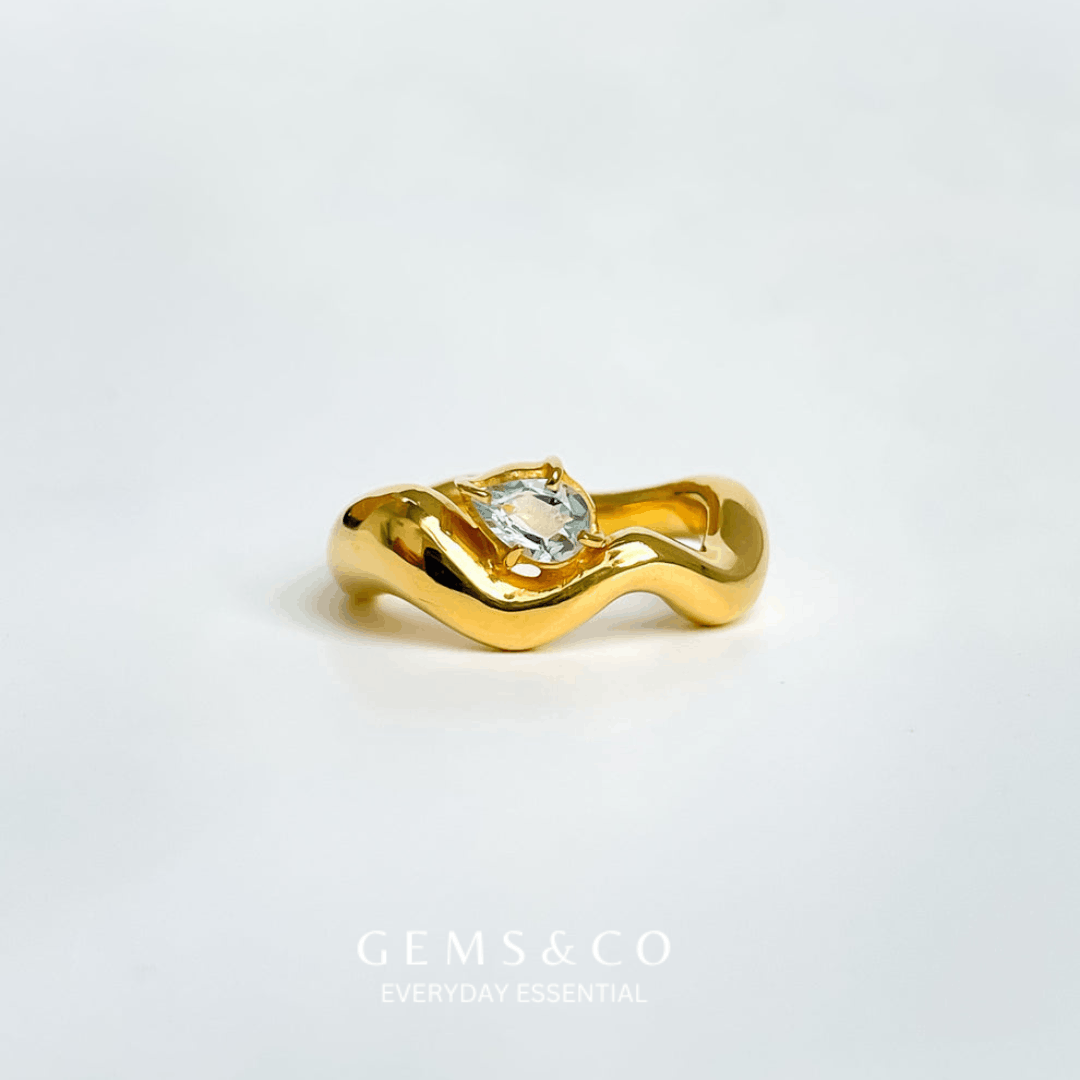 Dainty Flow Crystal Ring