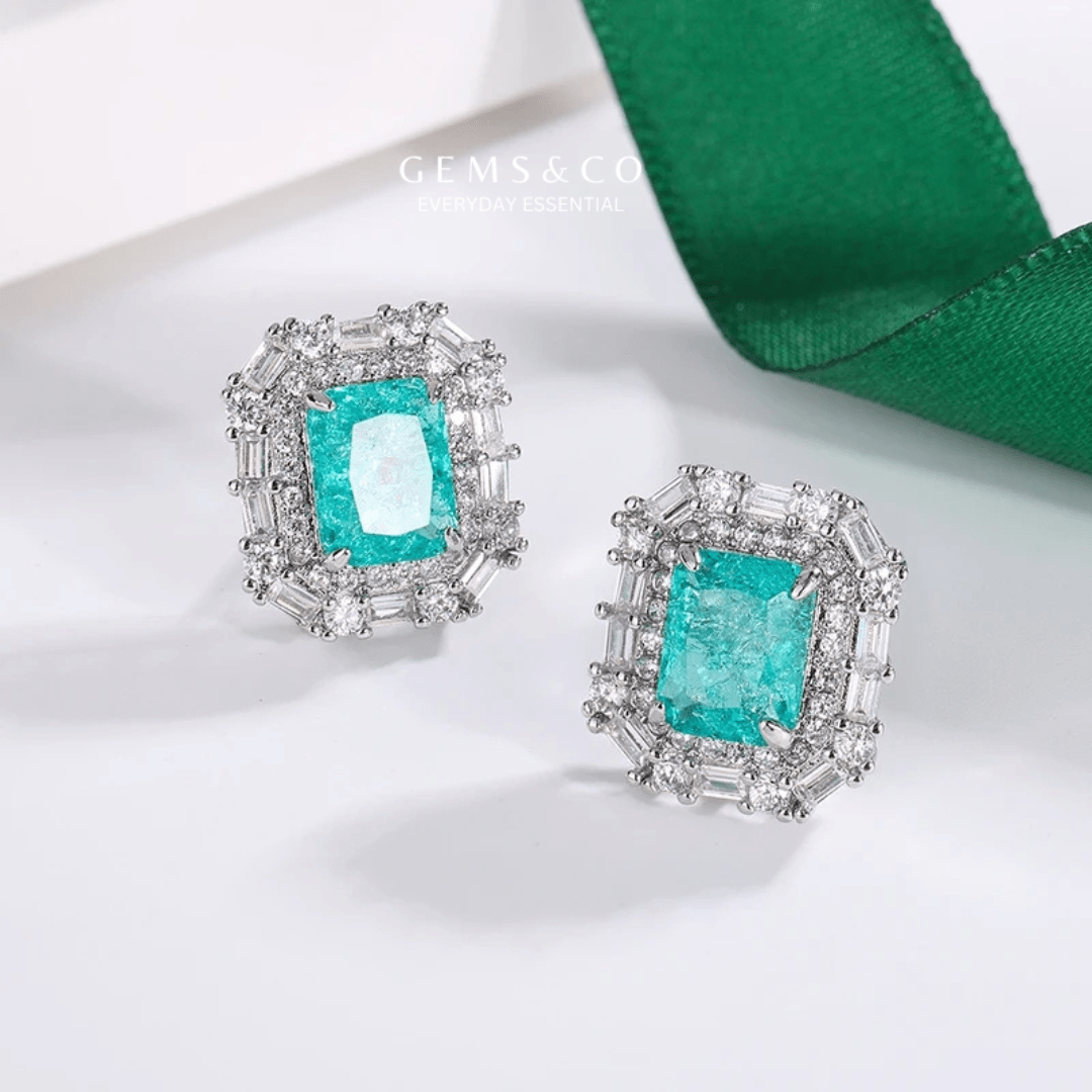 Aqua Glam Studs