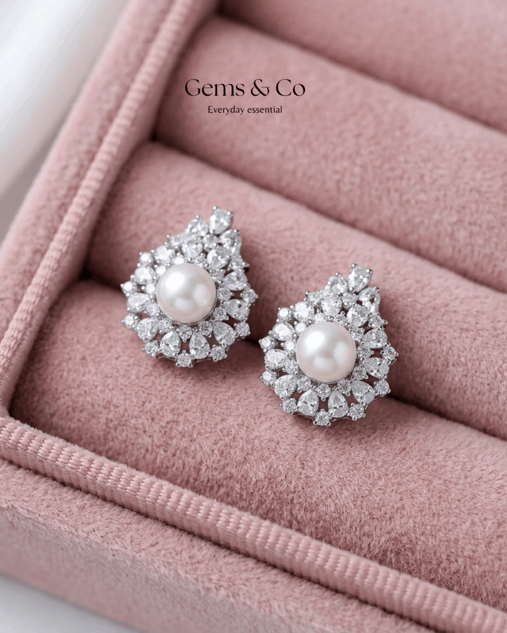 Pearl Cluster Marquise Drop Earrings