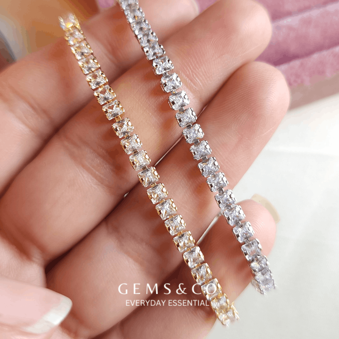 Timeless Glow Tennis Bracelet (Gold)