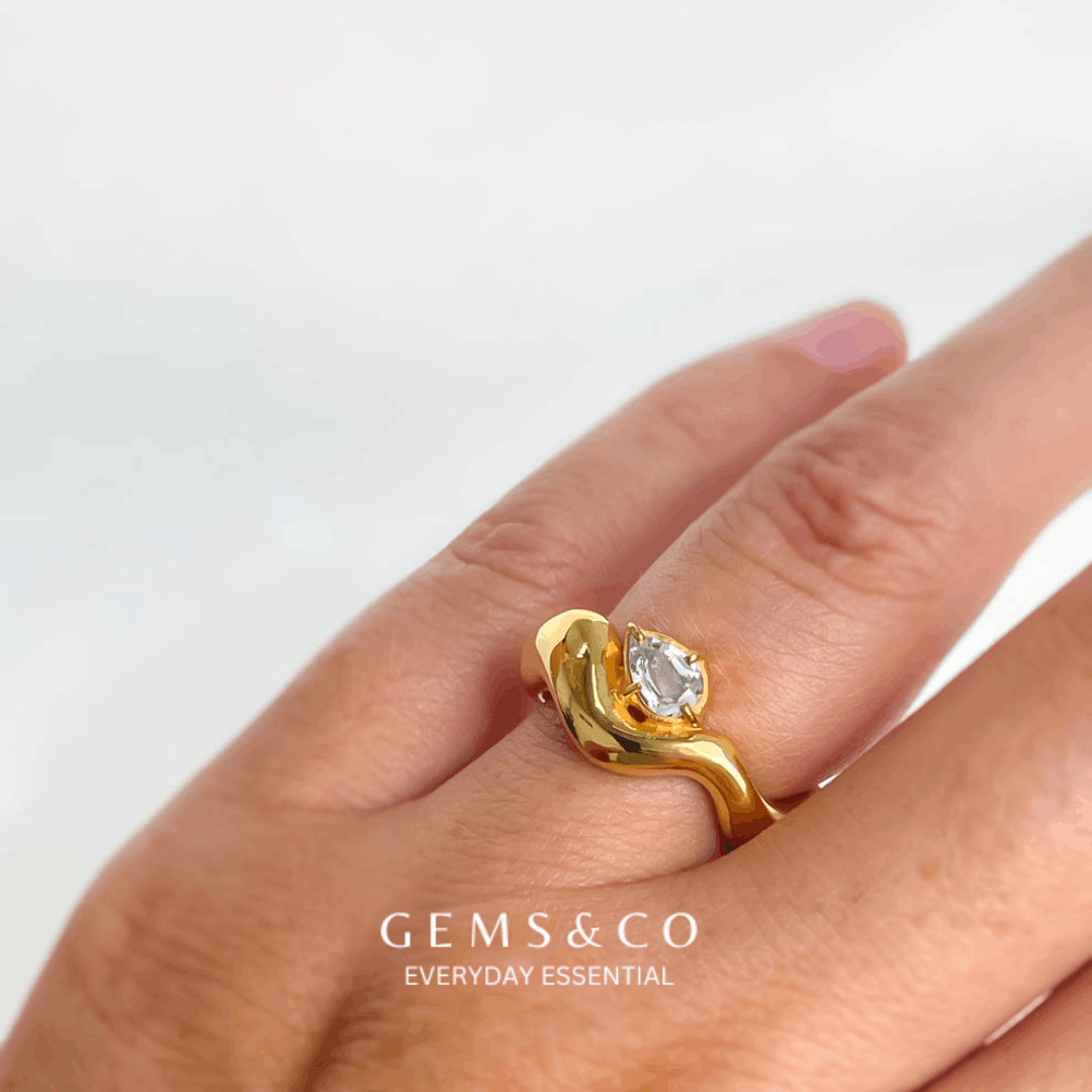 Dainty Flow Crystal Ring