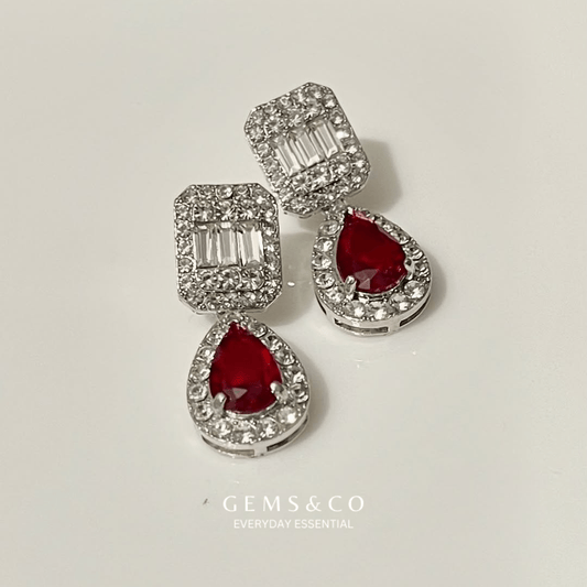 Crimson Glow Studs