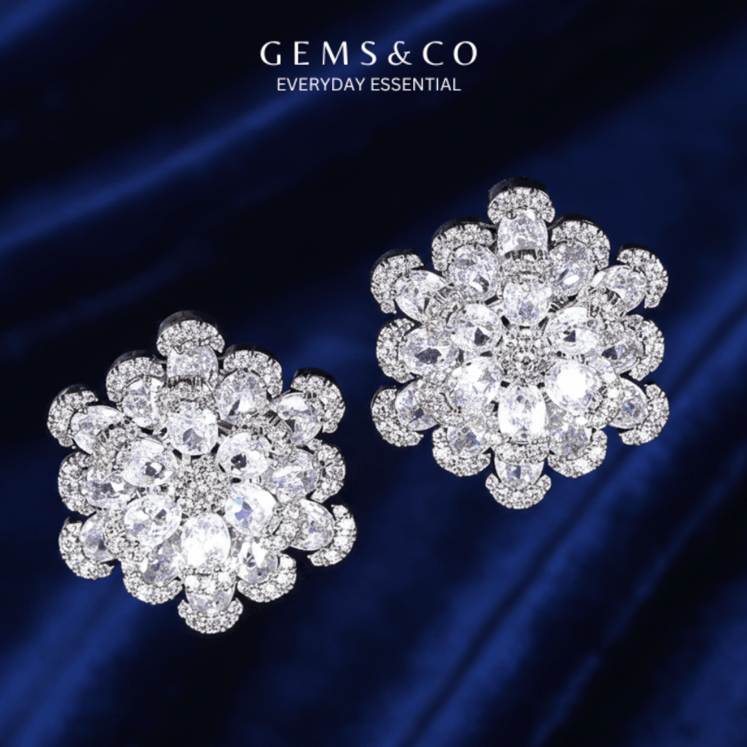 Sparkling flower Cut ( White )