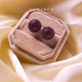 Pink Tiny Studs – Silver Shell  Earrings