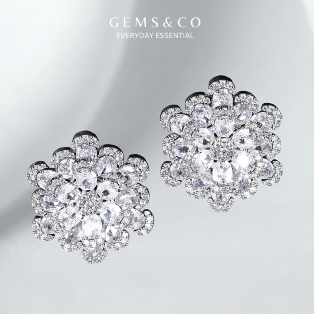 Sparkling flower Cut ( White )