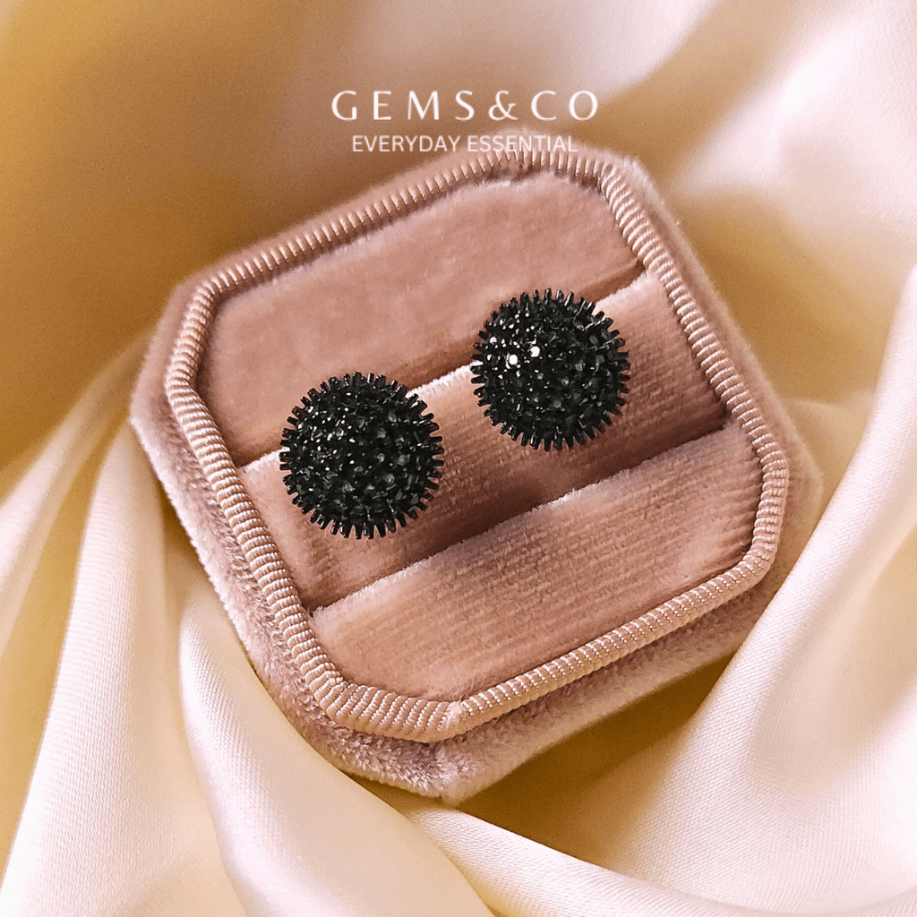 Black Emerald Tiny Studs