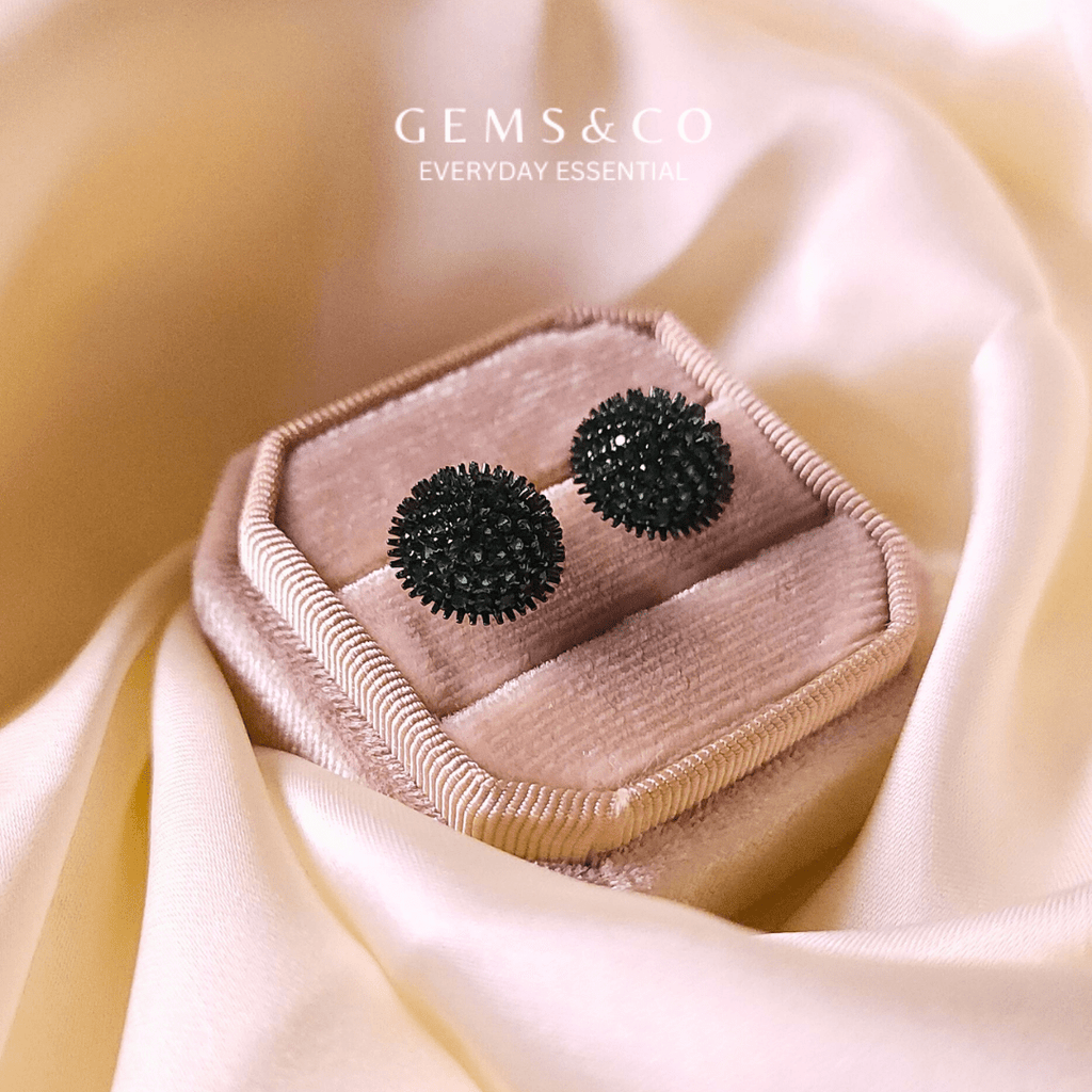 Black Emerald Tiny Studs