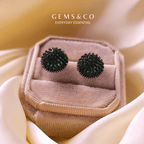 Black Emerald Tiny Studs