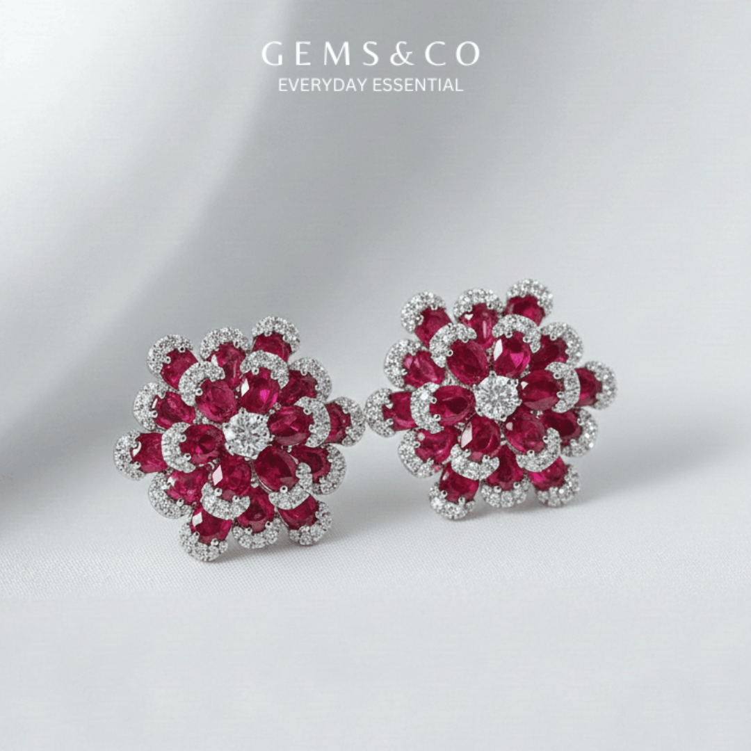 Sparkling flower Cut (RUBBY)