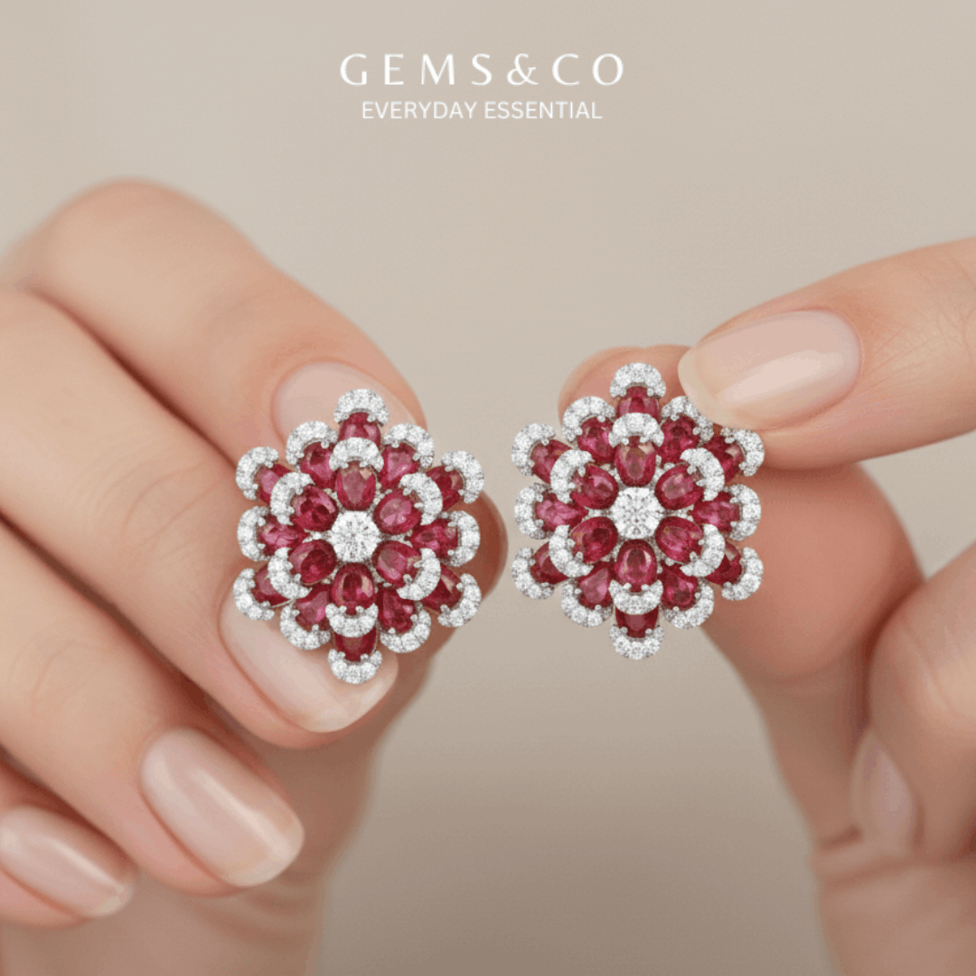 Sparkling flower Cut (RUBBY)