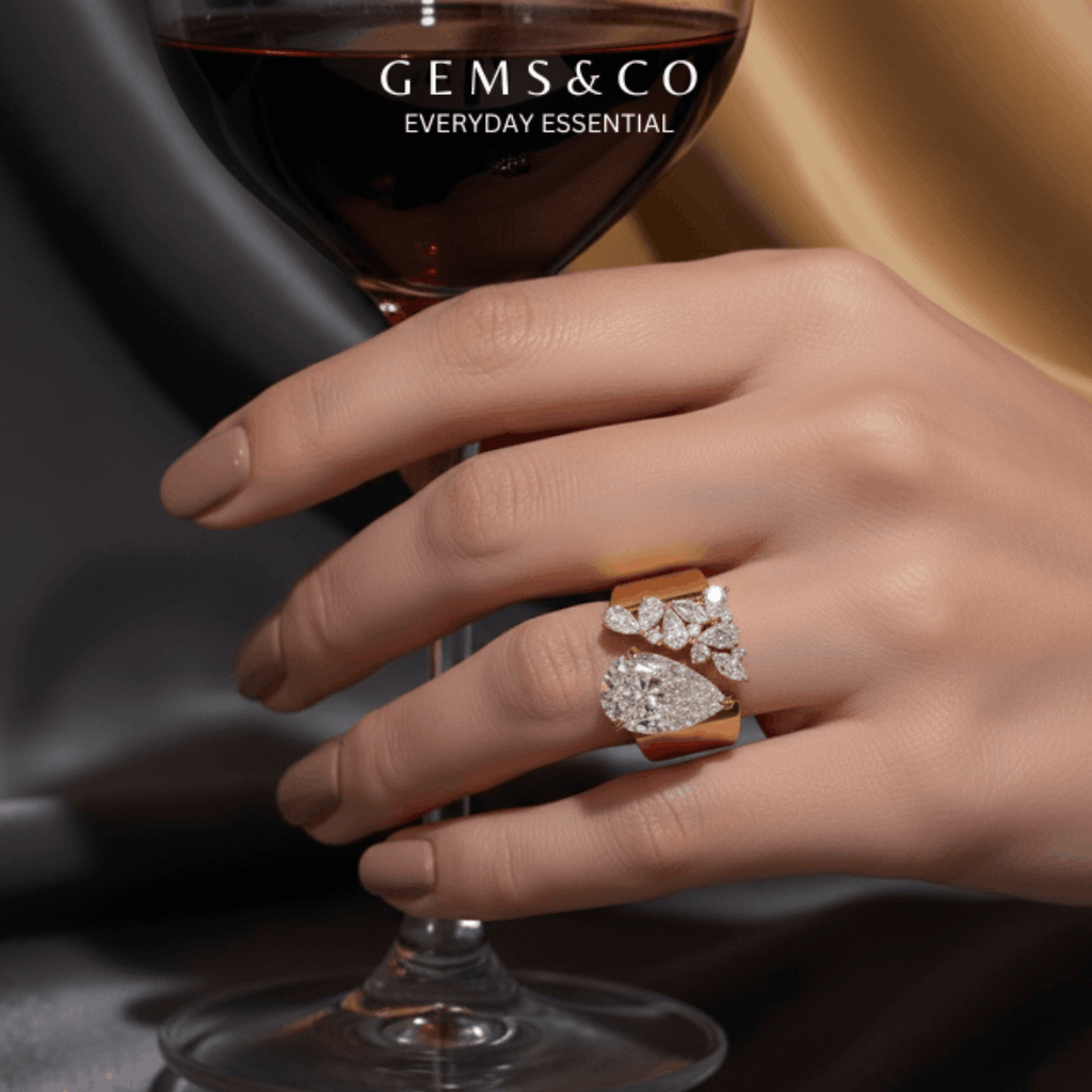 Divine Pear Zircon Ring