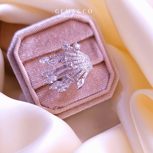 Water Drop CZ Ring