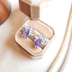 Lilac Bloom Zircon Stud