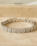 Royal Cluster Zircon Tennis Bracelet