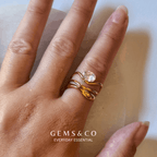 Luna Curve Adjustable Ring