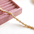 Starlight Curve Bracelet — Gold Plated Curved Zircon Design