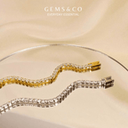 Timeless Glow Tennis Bracelet (Silver)